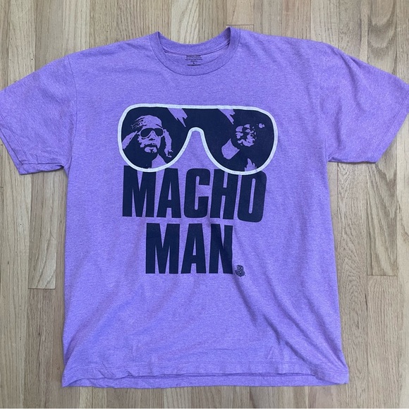 WWE Other - Macho Man T-Shirt Large Purple 90s Inspired Wrestling Tee WWF WWE Nostalgia